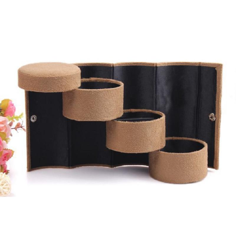 Portable Jewelry Display Box Organizer With High Quality Velvet For Travel Enthusiasts