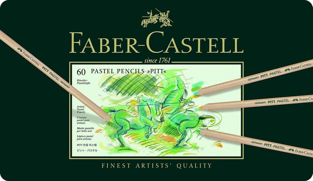 Pitt Pastel Colored Tin Item 112160 Japanese Faber-Castell Pencils, 60-Color Set, Case, No. [Genuine Product]