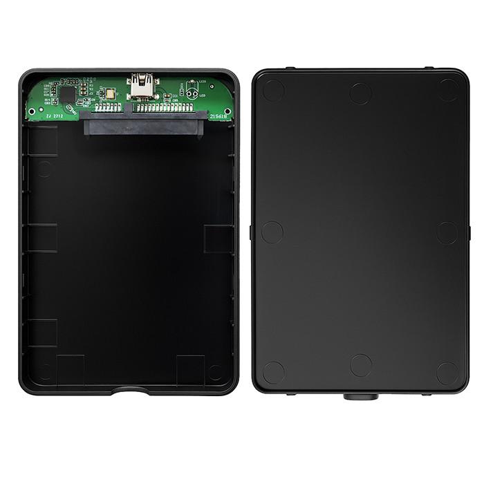 Qoltec Enclosure/Bay for 2.5" SATA3 HDD/SSD Drives | USB 2.0 | Black