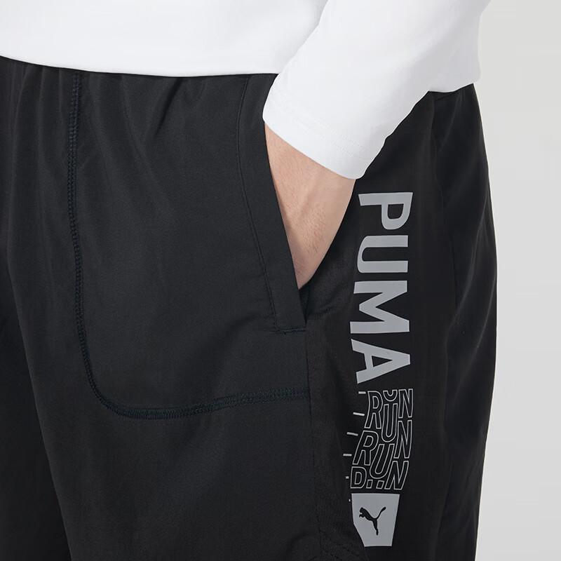 PUMA Running Fitness Training Breathable Sports Shorts Men Bottoms Black 522928-01