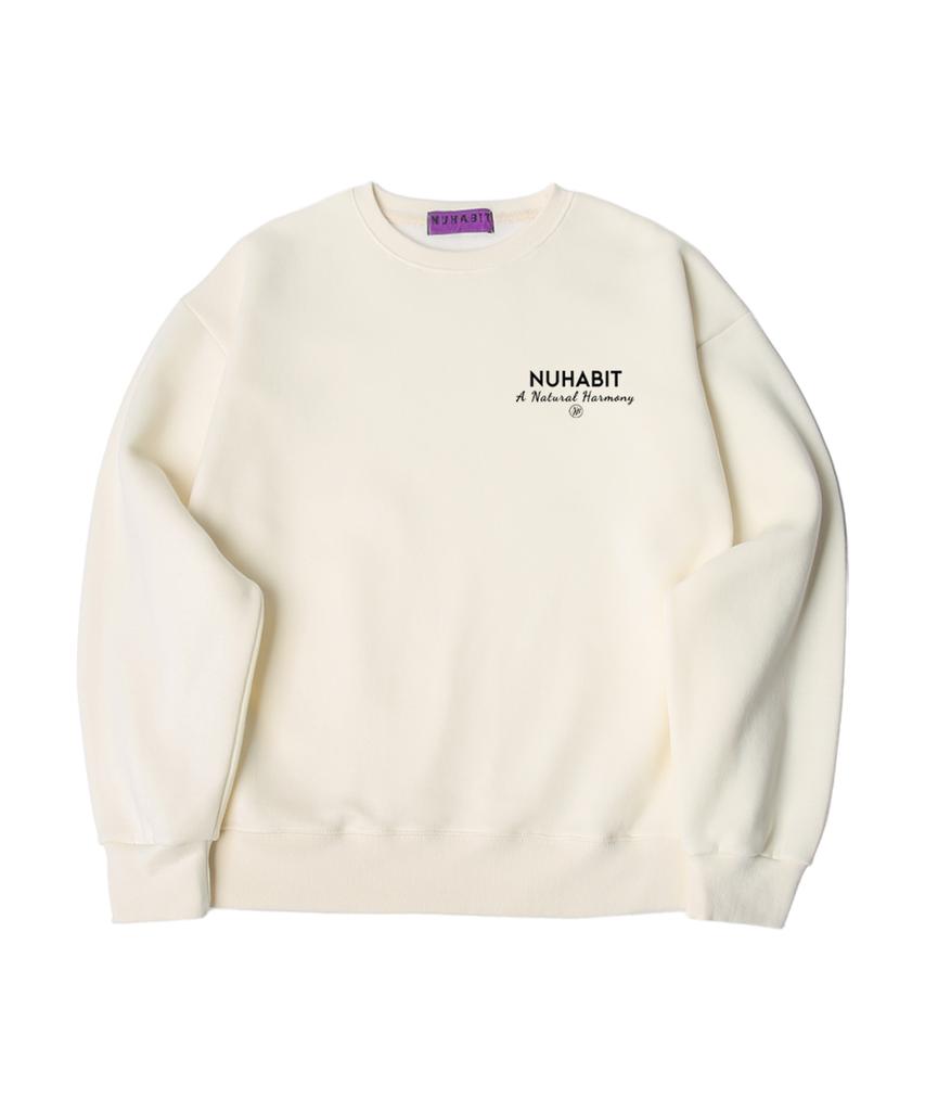 NUHABIT N/H Harmony Its Mine Oversized Fleece-Lined Sweatshirt_Ivory (Gom4-4Nh1192)