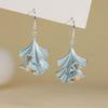Double-layer Ginkgo Earrings Retro Sweet Earrings Jewelry Funny Ginkgo Ear Pendant  Men