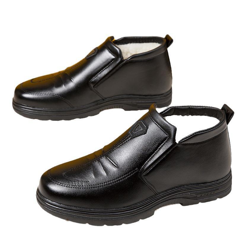 Men's High Top Winter Warm Leather Snow Boots