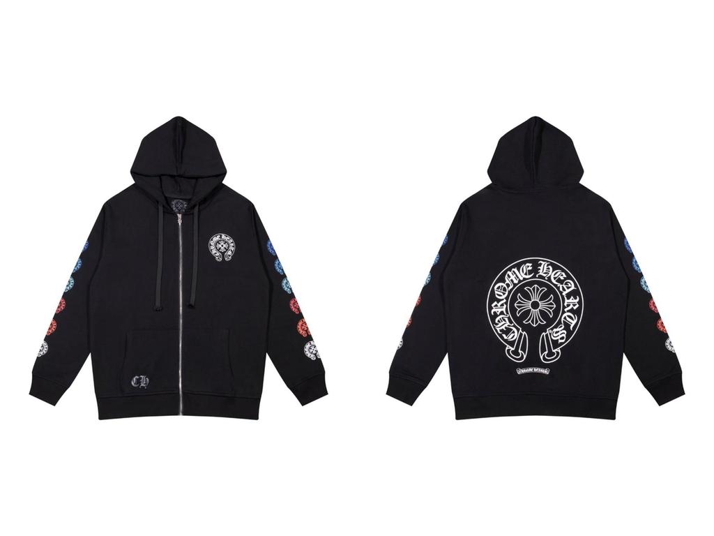 Vyšívaná mikina s křížem a podkovou pro muže a ženy - Podzimní oblečení