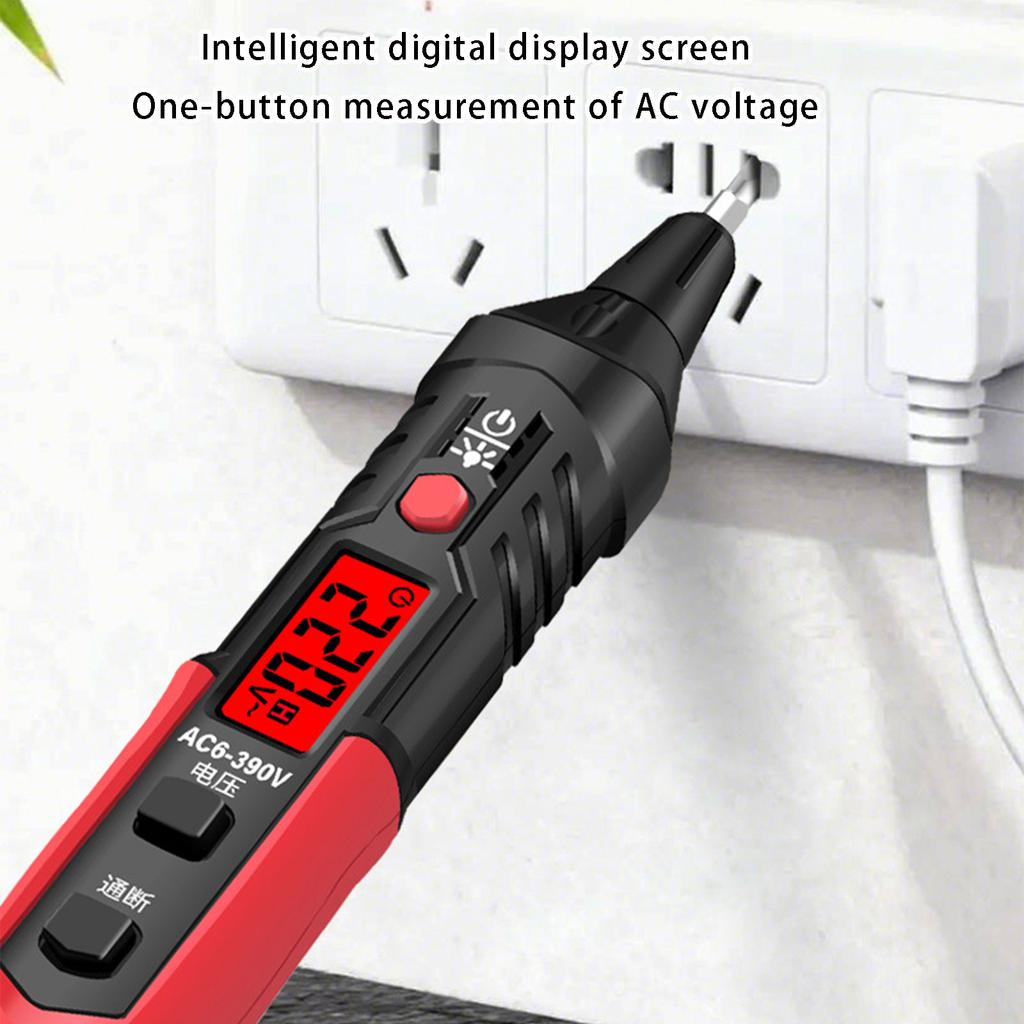 Testerer Pen AC6V-390V Voltage Detectors Meter Voltmeter Buzzers Alarm Not-Contact Tester Breakpoints Finding Tool