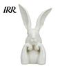 Indoor Bunny Decoration Easter Figurine Cute Rabbit Holding Face Statue 3D Printed Crack Resistant Figure Ornament for Living Room Bedroom