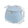 Detachable Front Bike Basket with Lid Multipurpose, Woven Lid, for Balance Bikes Brown