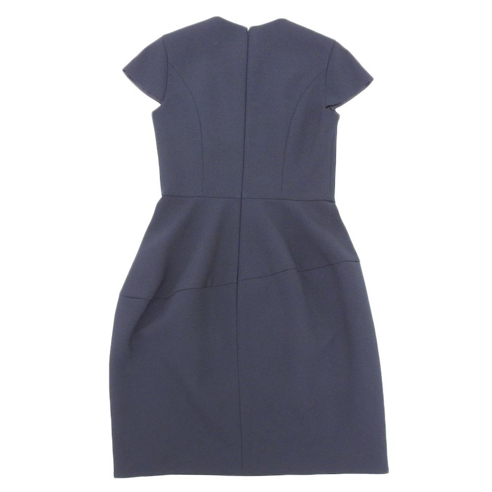 YOKOCHAN YOKO CHAN Yoko Chan Polyester X Rayon Short Sleeve Midi Dress Women's Dark Navy Size 36 YCD-121-747 Dress 36 Dark navyUsed