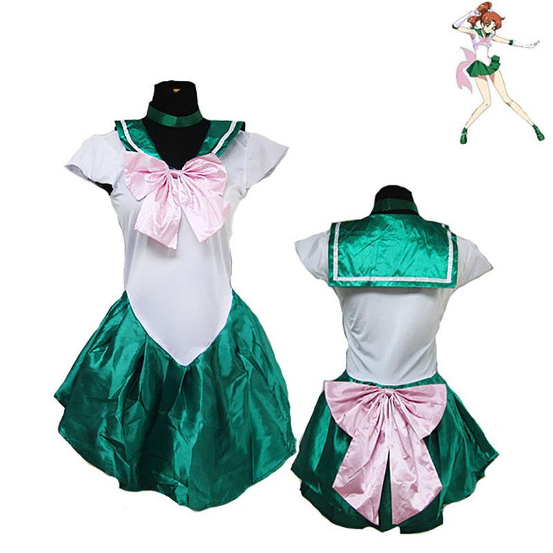 

Новый Женский Стиль Одежды Хэллоуин Косплей Костюм Платье Плиссированное Green-Sailor Jupiter,XL