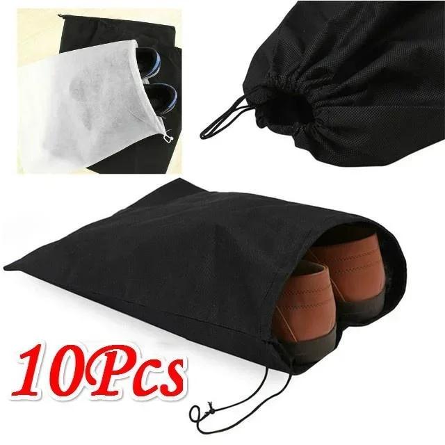 Practical New 10 Pcs Household Shoe Dust Cover Non-woven Fabric Dust Proof Drawstring Storage Bag Household Daily Necessities