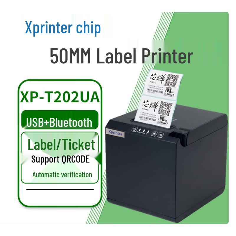 

Xprinter XP-T202UA Thermal Label and Receipt Printer CN plug (adapter included)