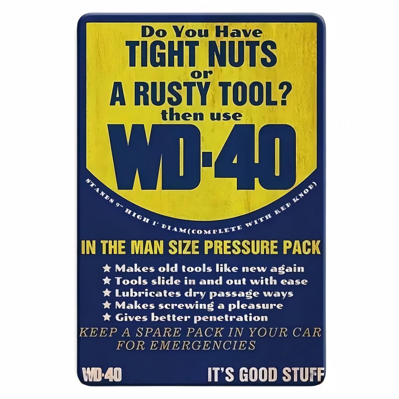 

Тогда используйте WD 40 Жестяная табличка Смешная цитата Гаражная настенная табличка Юмористические надписи Декор для мужской пещеры Металлическая табличка Идеальный подарок для друзей, влюбленных 20X30CM