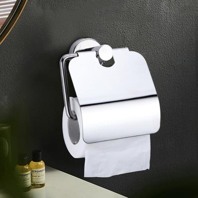 Uchwyt na papier toaletowy Stal nierdzewna Łazienka Wodoodporny Stojak do przechowywania papieru Uchwyt na papier rolkowy Z pokrywą Akcesoria do uchwytu na papier