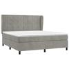 Lit - Maison Exclusive - 180x200cm - Velours Gris clair - Tête de lit réglable