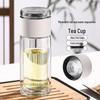 TEMEKE Double Wall Glass Tea Infuser Bottle, 230ml