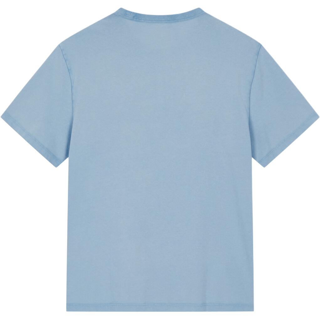 Calvin Klein Letter Round Neck Short Sleeve Pullover T-Shirt Men Tops Blue 4RB824G-CFF