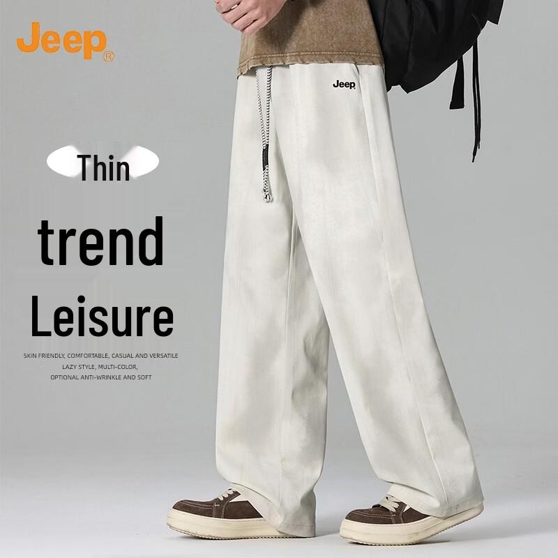 JEEP Men s Summer Casual Straight-Leg Trousers XL