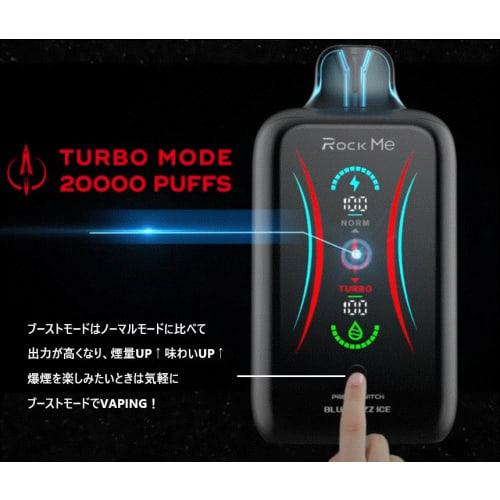 Office Edge ROCK ME [RM25000] 25,000 Puffs, Large Display Indicator, 650mAh (rechargeable), Disposable, 0 Nicotine, 0 Tar, Portable Shisha, Water Vapo