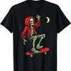 Skater Skeleton Moon Halloween Skateboarder Men, Kids T-Shirt