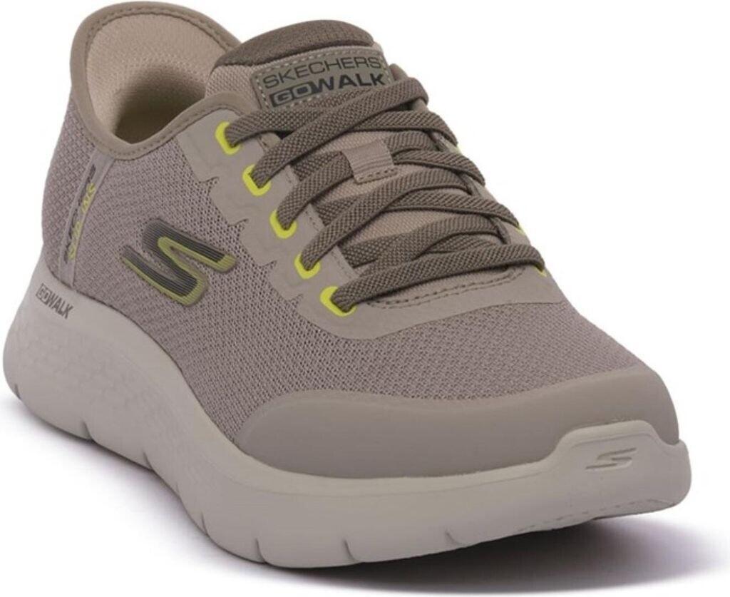 Skechers GO WALK Flex Netro Shoes In Nature Brown Grey