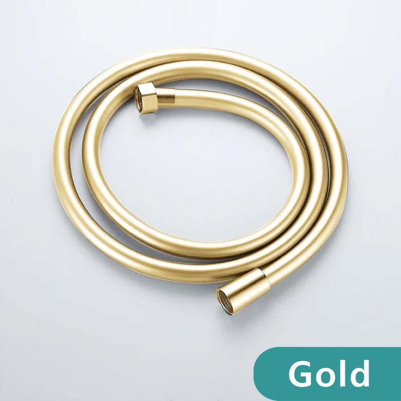 1.5m Flexible PVC Shower Hose G1/2 Connector Durable Anti-Rust Leak-Proof Gray Bathroom Pipe for Handheld Shower Head Accessorie