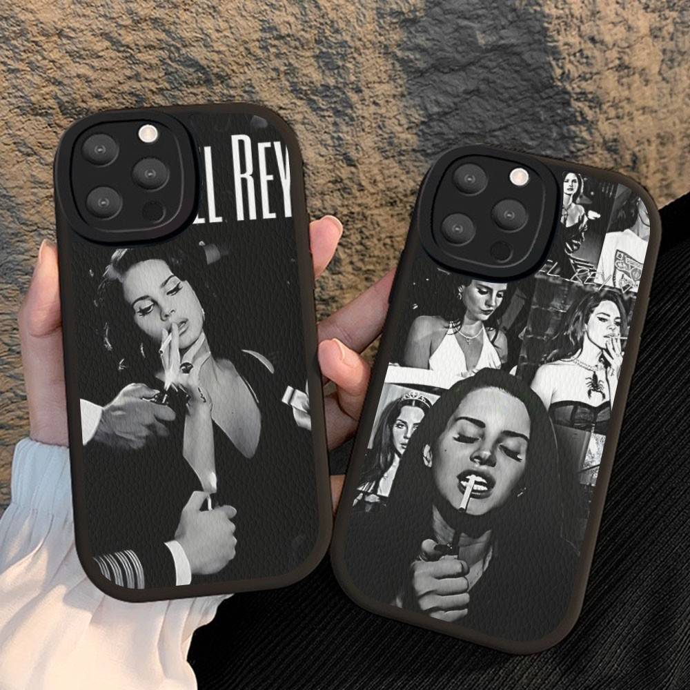 Kryt na telefon zpěvačky Lany Del Rey pro IPhone 11 12 13 14 15 16 Pro Max Mini Plus Měkký kožený kryt