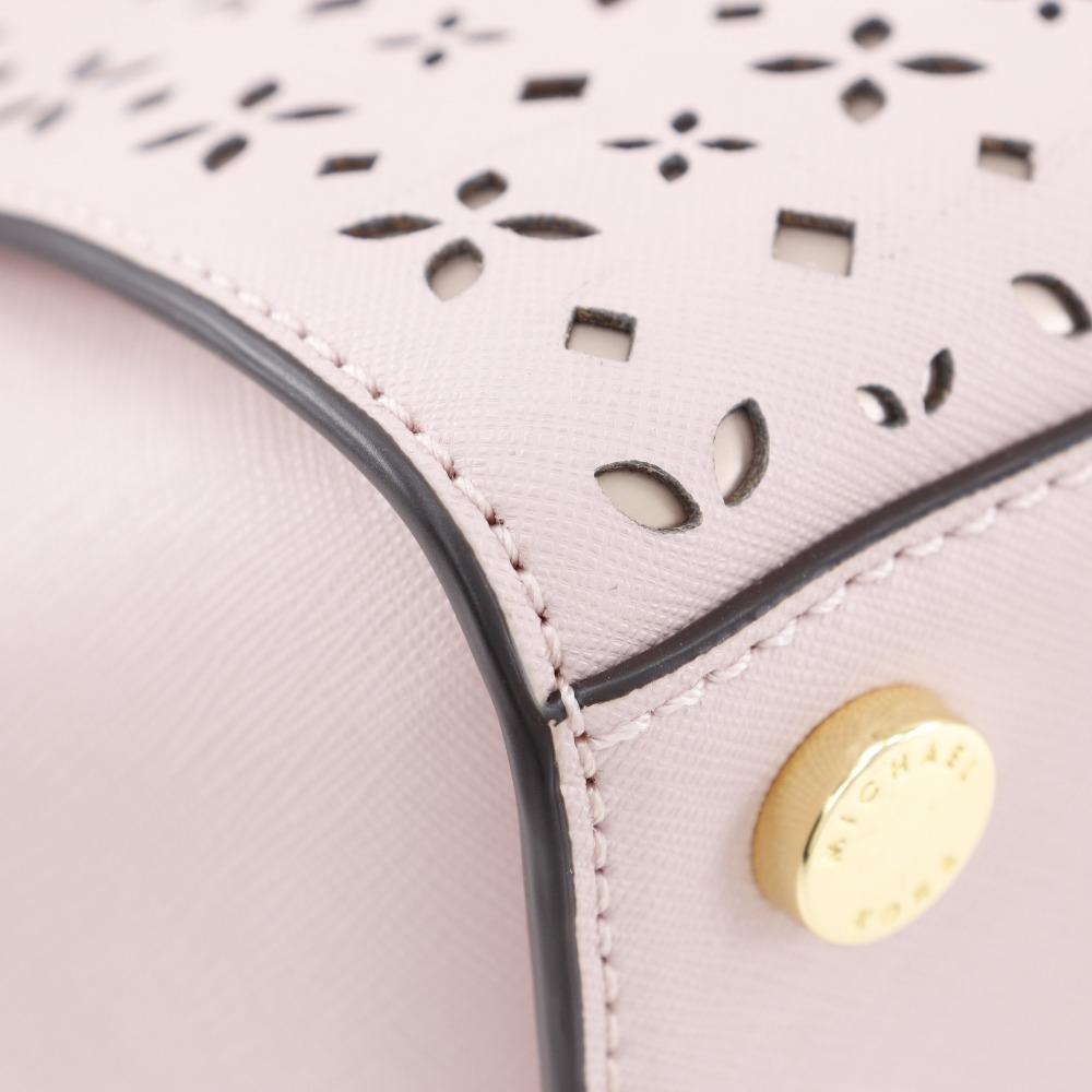 Michael Kors Selma Handbag 2WAYShoulder punching pink leather Women Used