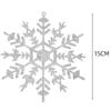 36Pcs Christmas White Snowflake Ornaments Wall Stickers Glass Window Sticker Gold Silver Christmas Tree Hanging Pendant
