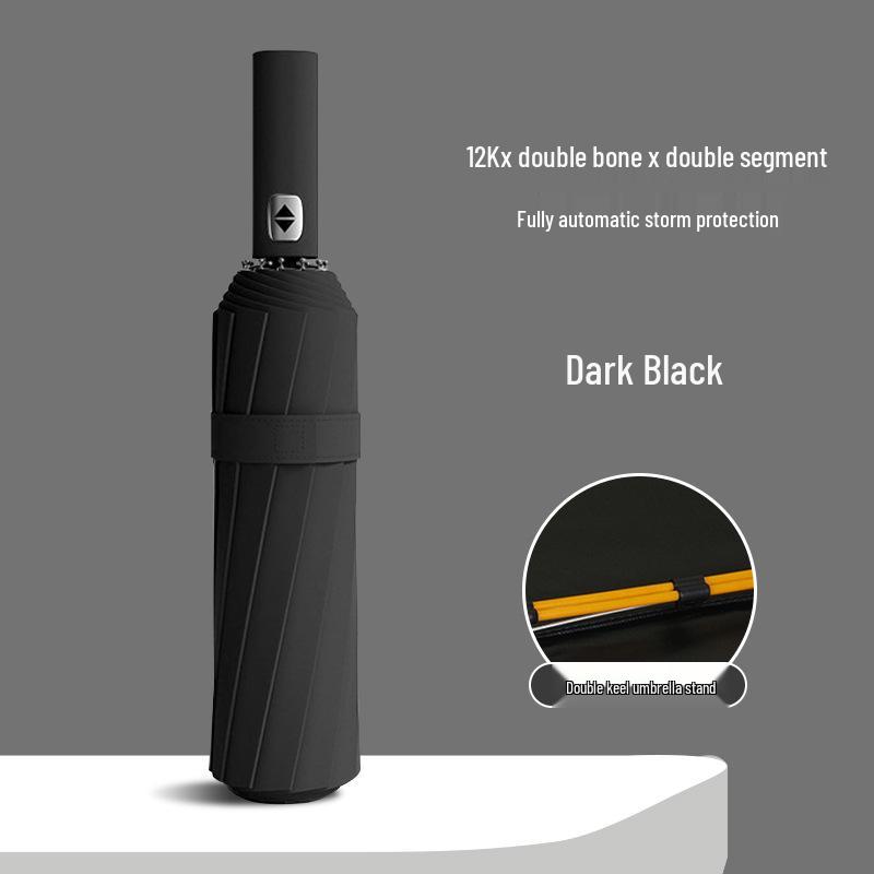 Automatic 60-Rib Folding Umbrella with UV Sun Protection