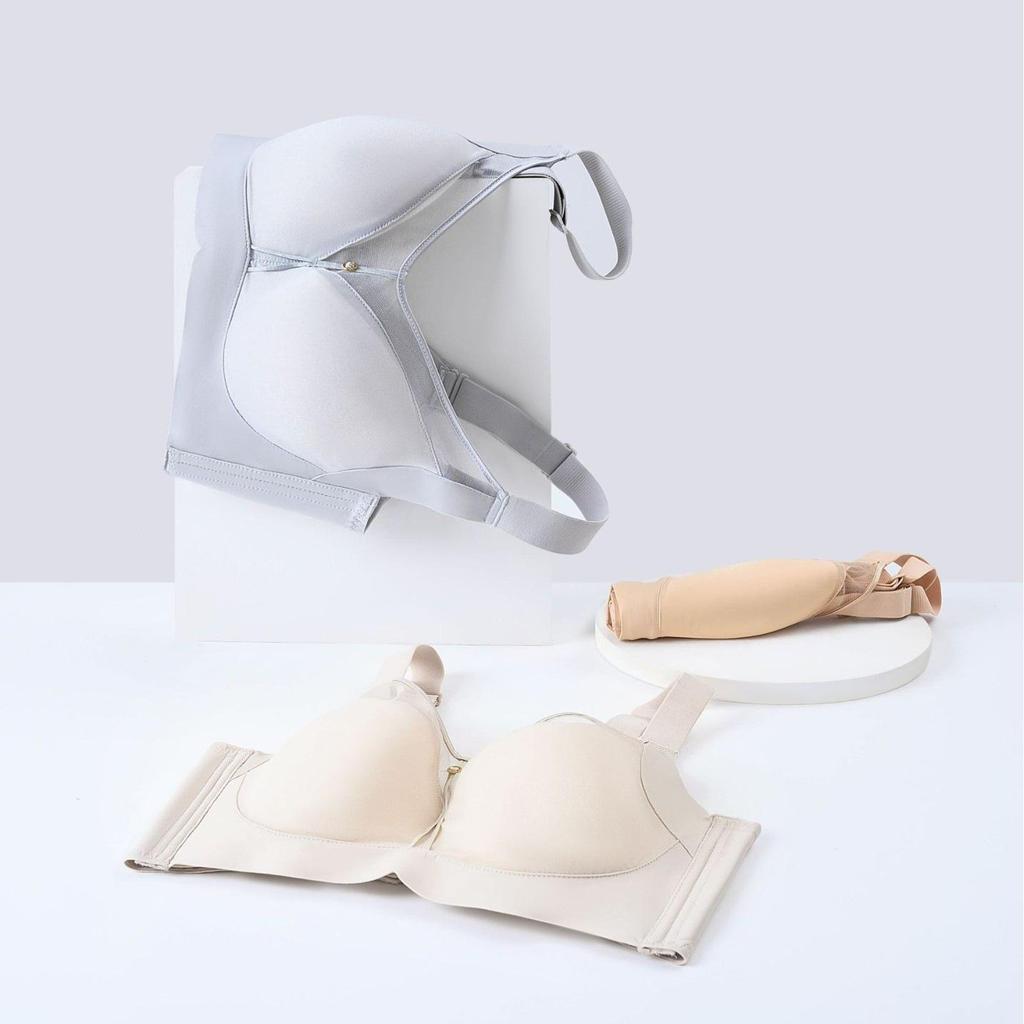 Wire-Free Plus Size Ultra-Thin Bra - Large Cup, Side Support, Anti-Sagging, Massage Cup, Push-Up Lingerie