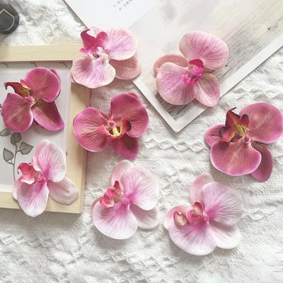 Yousheng 10 Pcs Artificial Faux Silk Phalaenopsis Flower Heads Fake Orchid Head for Wedding Floral Bouquet Decor DIY Craft