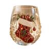 Christmas Glass Cup for Holiday Beverages and Home Decor