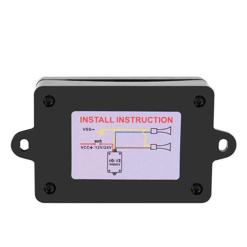 Universal 12/24V Multi-Tone Car Horn Controller - 12 Tones for Southeast Asia Markets