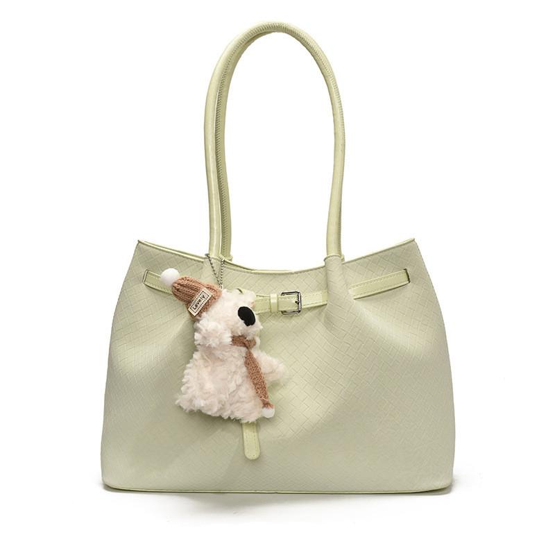 Minimalist Pu Shoulder Bag With Inner Zip Pocket For Work And Casual Outings