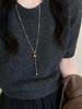 Gold Plated Irregular Geometric Adjustable Necklace - Light Luxury High-End Fashion Accessory