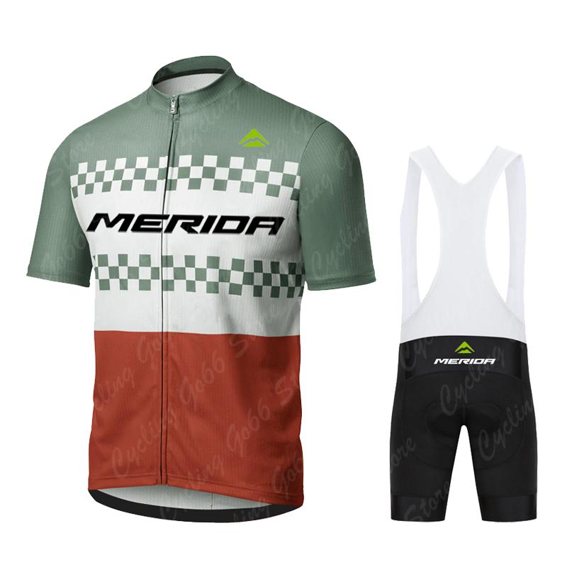Merida Summer Cycling Jersey Set Breathable MTB Bicycle Cycling Clothing Mountain Bike Wear Clothes Maillot Ropa Ciclismo Hombre