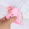 Pink Mini Hair Trimmer Love Heart Shape Hair Cutting Comb Body Hair Removal Pubic Hair Brushes With Blades