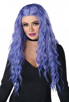 Fantasia California Costume Sereia Medusa Dançarina de Harém Peruca Ruiva, Adulto, Roxo, 7023-108