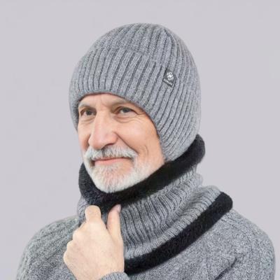 Masculino, Gorro de Frio, Gorro Quente, Gorro de Proteção para as Orelhas, Gorro de Tricô, Gorro de Lã, Espessado
