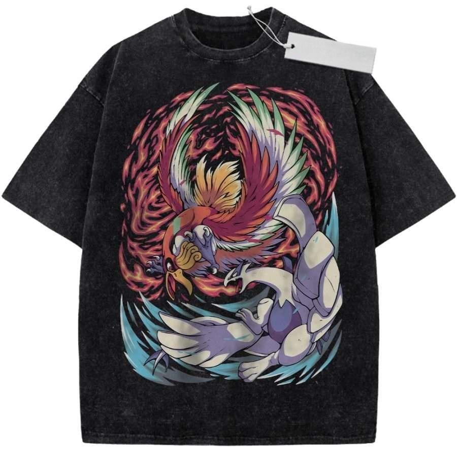 Oversize Vintage Washed Attack On Titan T Shirt with Anime Titans Army Graffiti Print for Streetwear Casual Daily Outfit