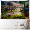 After Rain Mushroom Forest Tapestry Wall Hanging Bohemian Abstract And Minimalist Modern Style Living Room Bedroom Home Decor