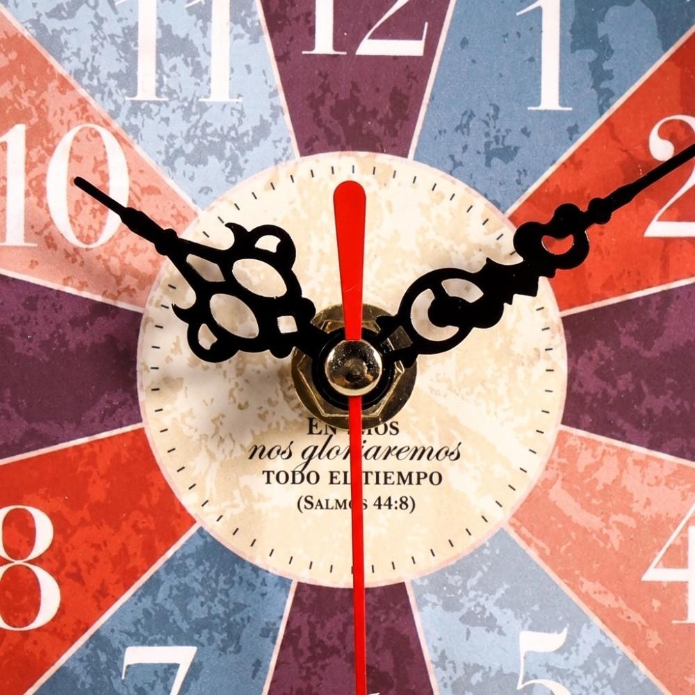 Battery Operated Wall Clock 12 Inch Wood Wall Clock Retro Decorative Wall Clock Bathroom