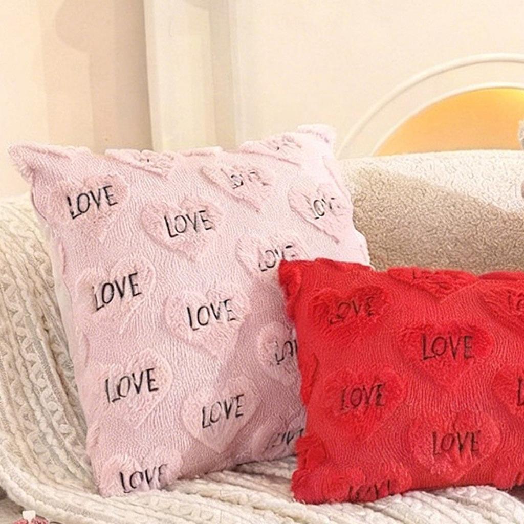 Valentine's Day Home Pillowcase, Plush Sofa, Living Room Bedside Pillowcase (without ).