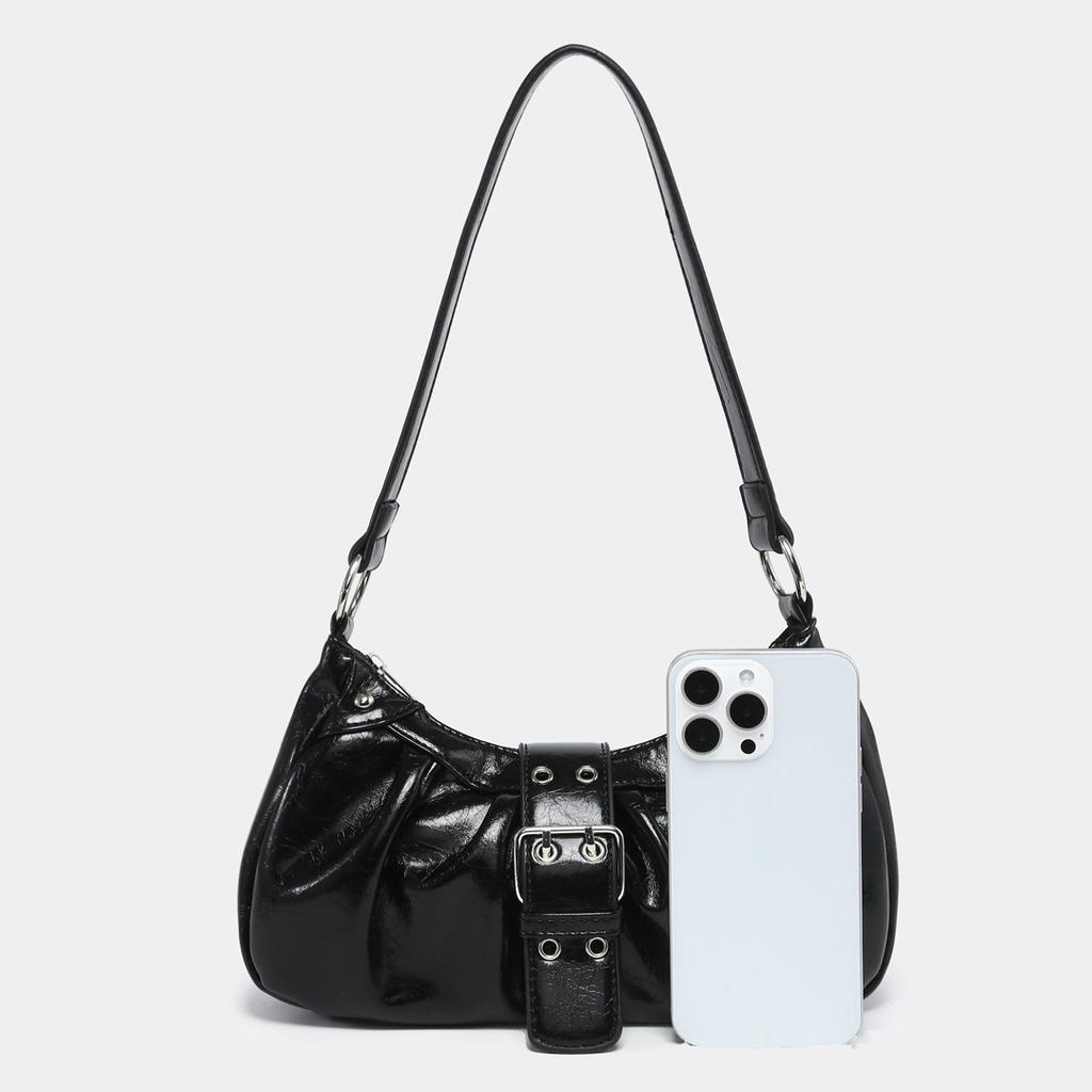 2025 New Underarm Bag Meilad Style Spicy Girl Y2K Handheld Small Bag Retro Waste Earth Style Vintage Leather Shoulder Bag