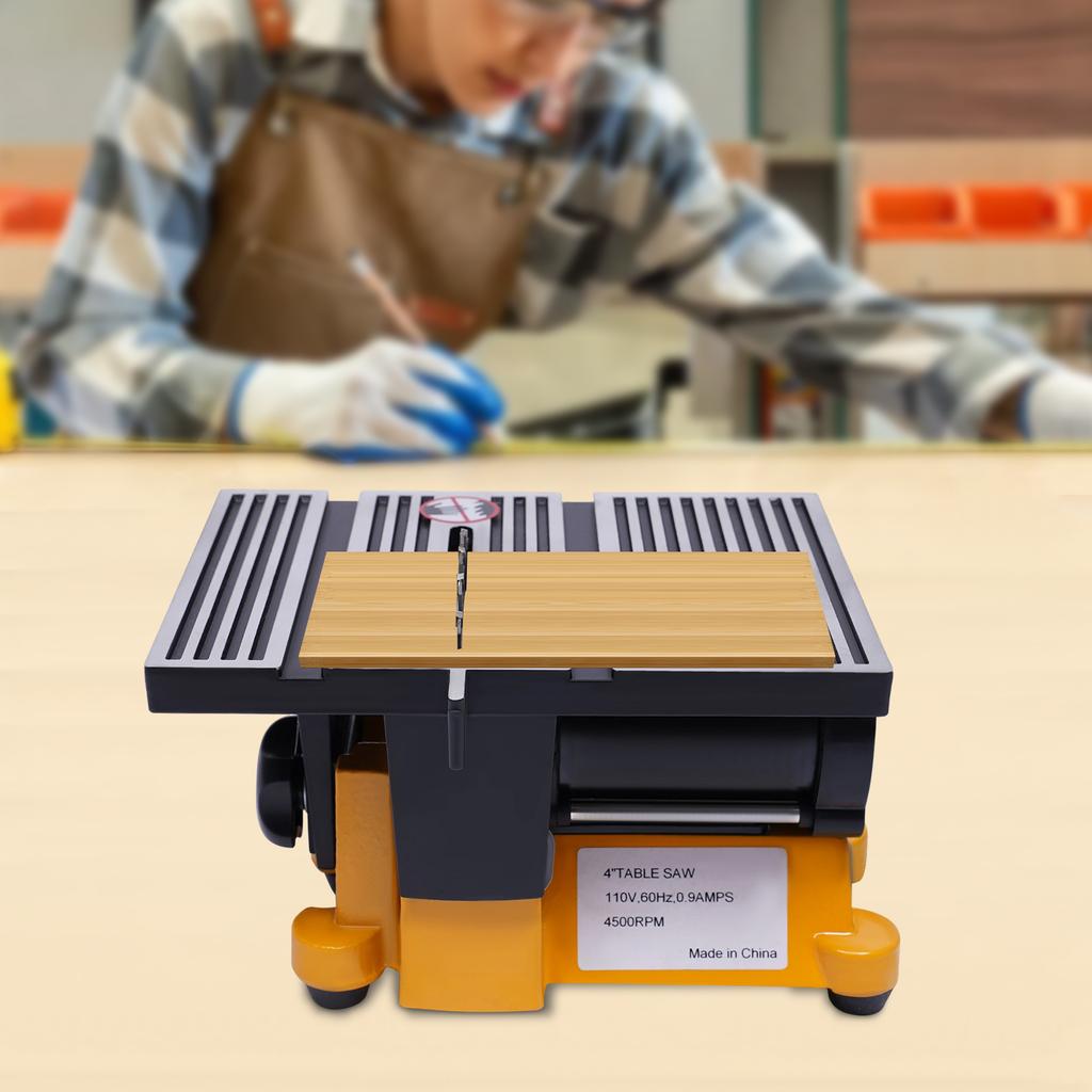 1/8HP Electric Desktop Sawing Machine with 3 Saw Blades, 4500rpm Adjustable Horizontal Cutting Angle for Plastic, Wood and Stone