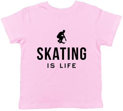 Skateboarding Is Life Boys Girls Childrens Kids T-Shirt