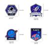 4 Styles Funny Space Adventure Universe Planets Design Enamel Brooches Spaceman Astronaut Rocket Earth Metal Pins