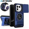 KEYSION Funda Magnética para Teléfono para Realme GT 8 Pro Protección Deslizante para Lente de Cámara Soporte Vertical Anillo de 360° Funda Trasera a Prueba de Golpes