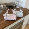 Korean Ins Wrinkled Cloud Bag PU Leather Polka Dot Shoulder Bag Stylish Crossbody Bag Women Use
