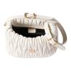 Miu Miu Matelassé Logo Lambskin Tote Bag Women handbags White 5NE026_AFPP_F0009